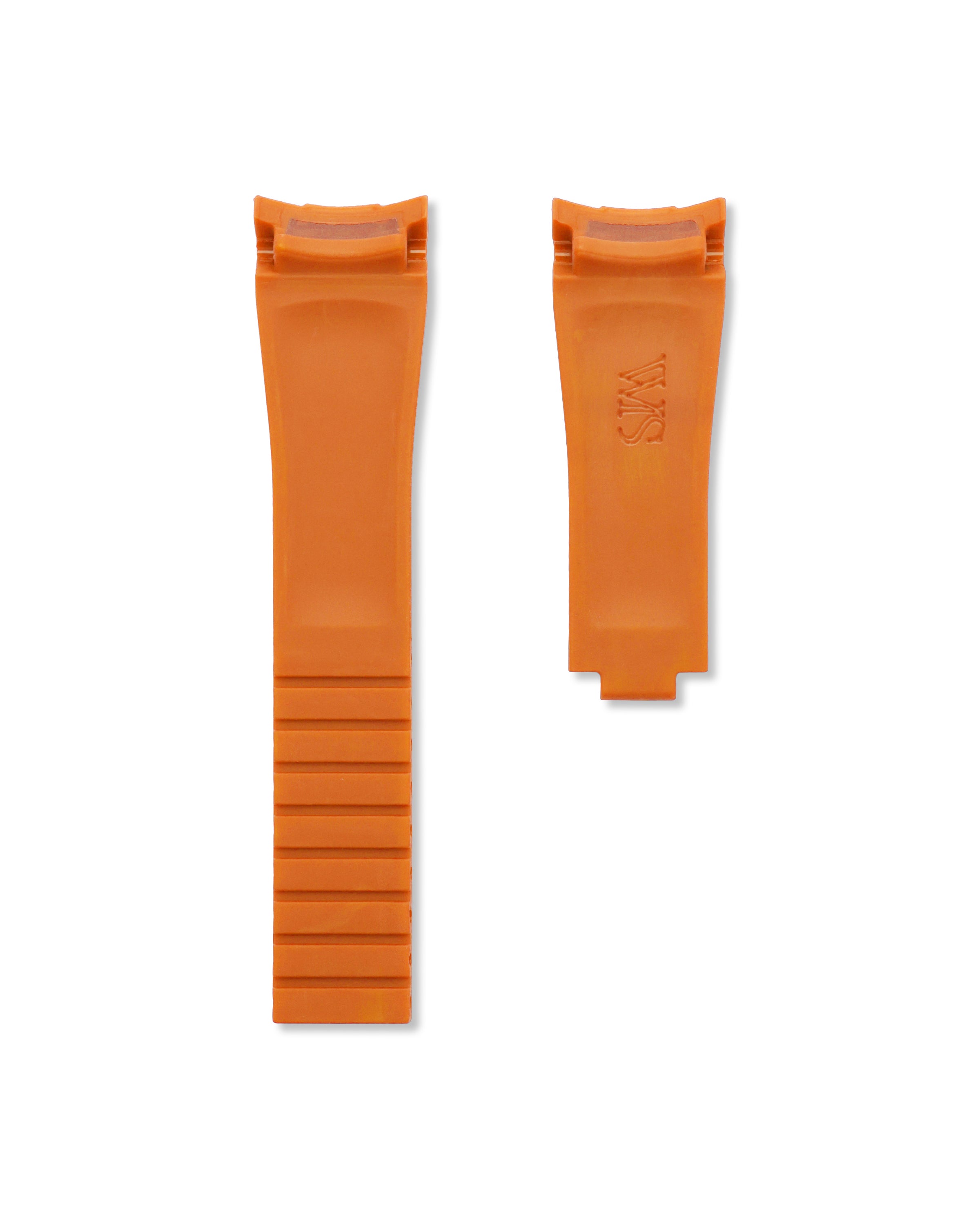 Tangerine Orange Rubber Oysterflex Strap | WISSTRAPS Watch Bands