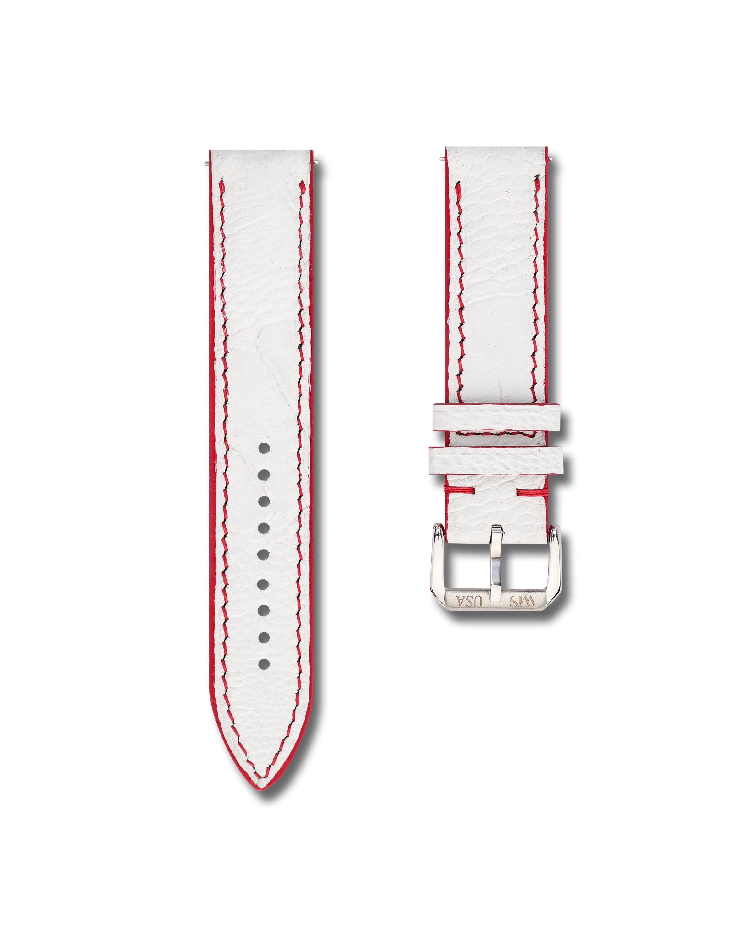 White Ostrich Leather WIS Watch Strap Limited Release250 Year USA Anniversary