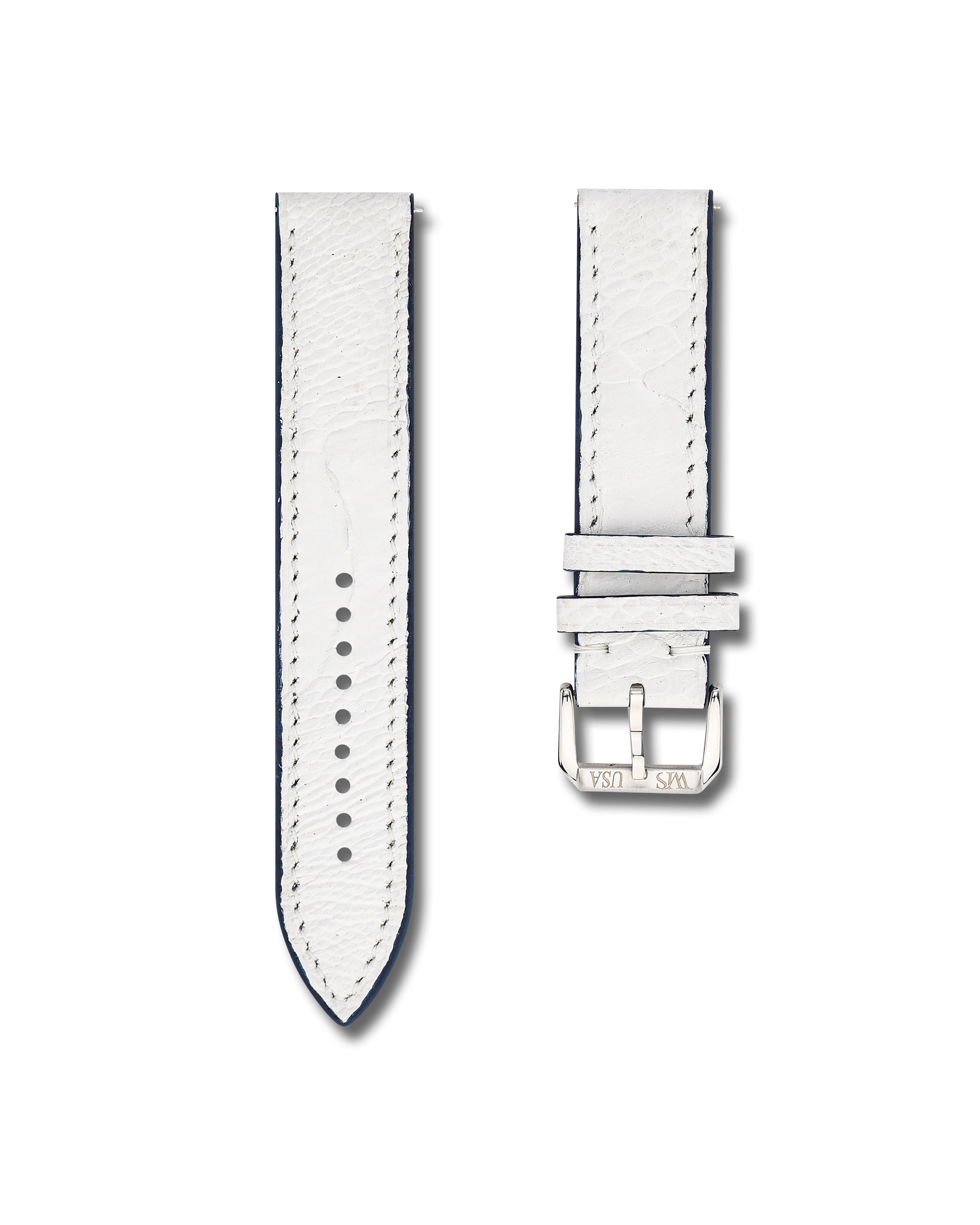 White Ostrich Leather WIS Watch Strap Limited Release250 Year USA Anniversary