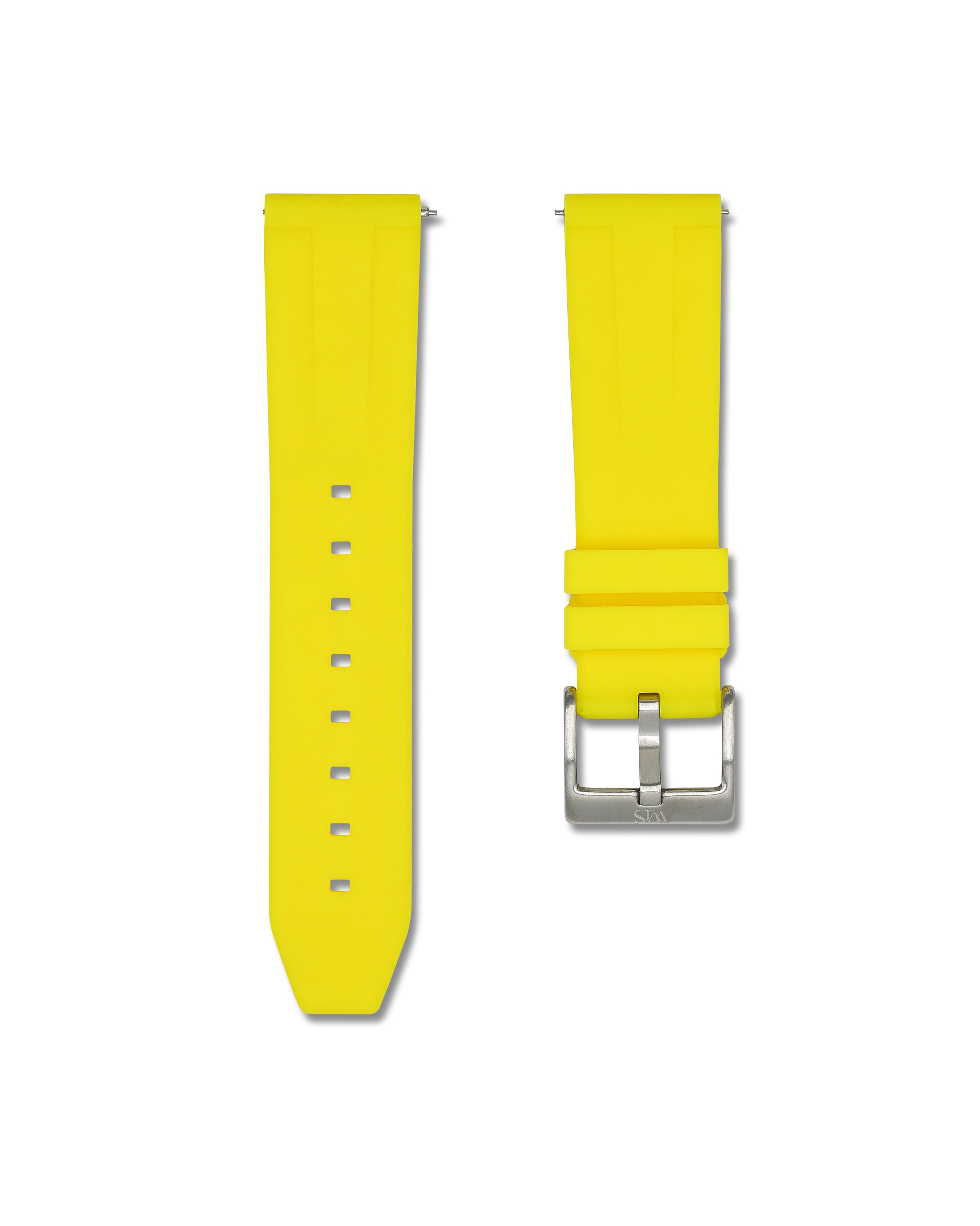 Yellow Rubber Watch Strap 22mm | WIS Watch Straps