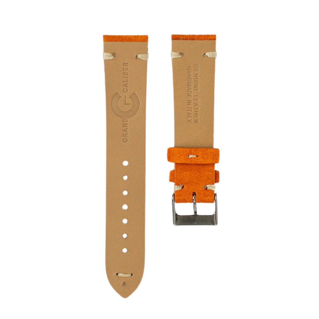 Pumpkin Orange - Suede Leather Watch Strap For Rolex Explorer