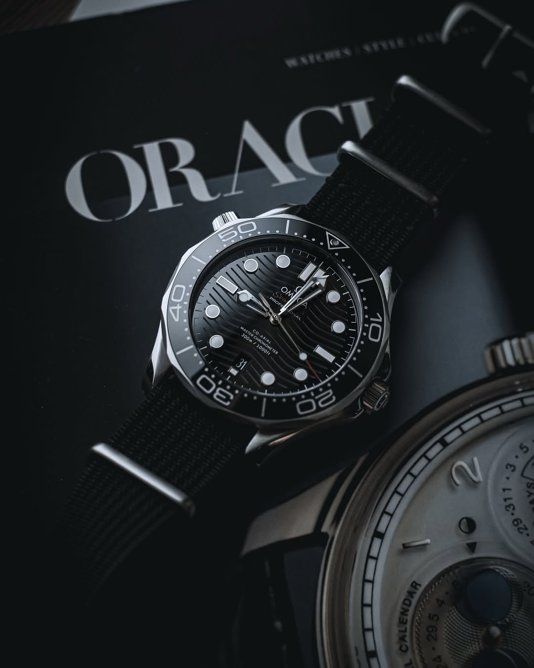 Tuxedo Black - Nato Watch Strap For Omega Seamaster