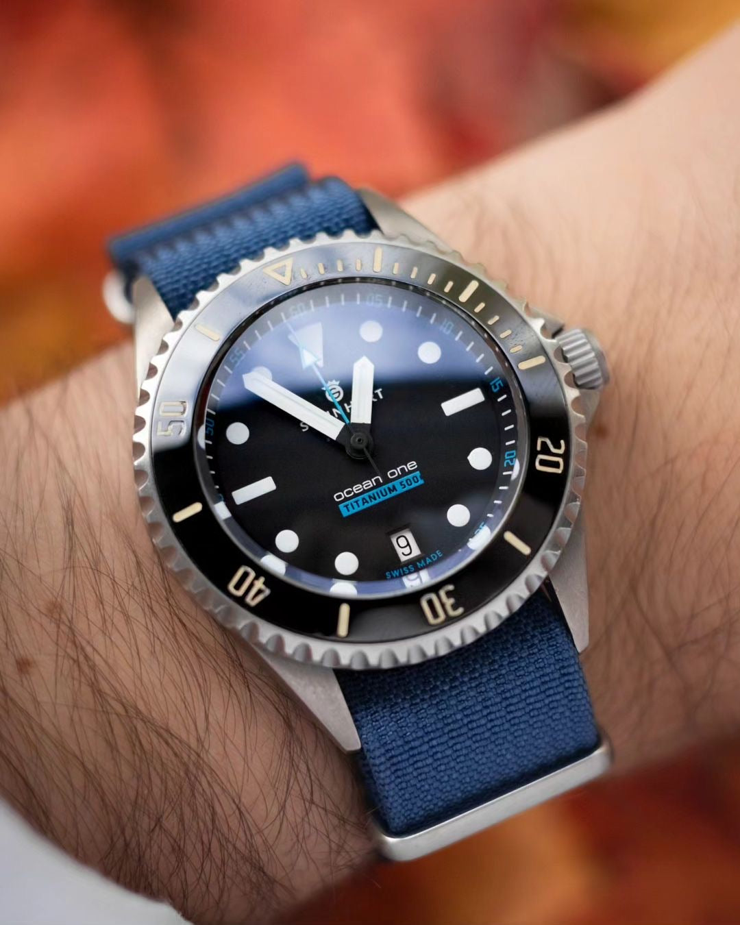 Blue Woven Nylon Nato WIS Watch Strap