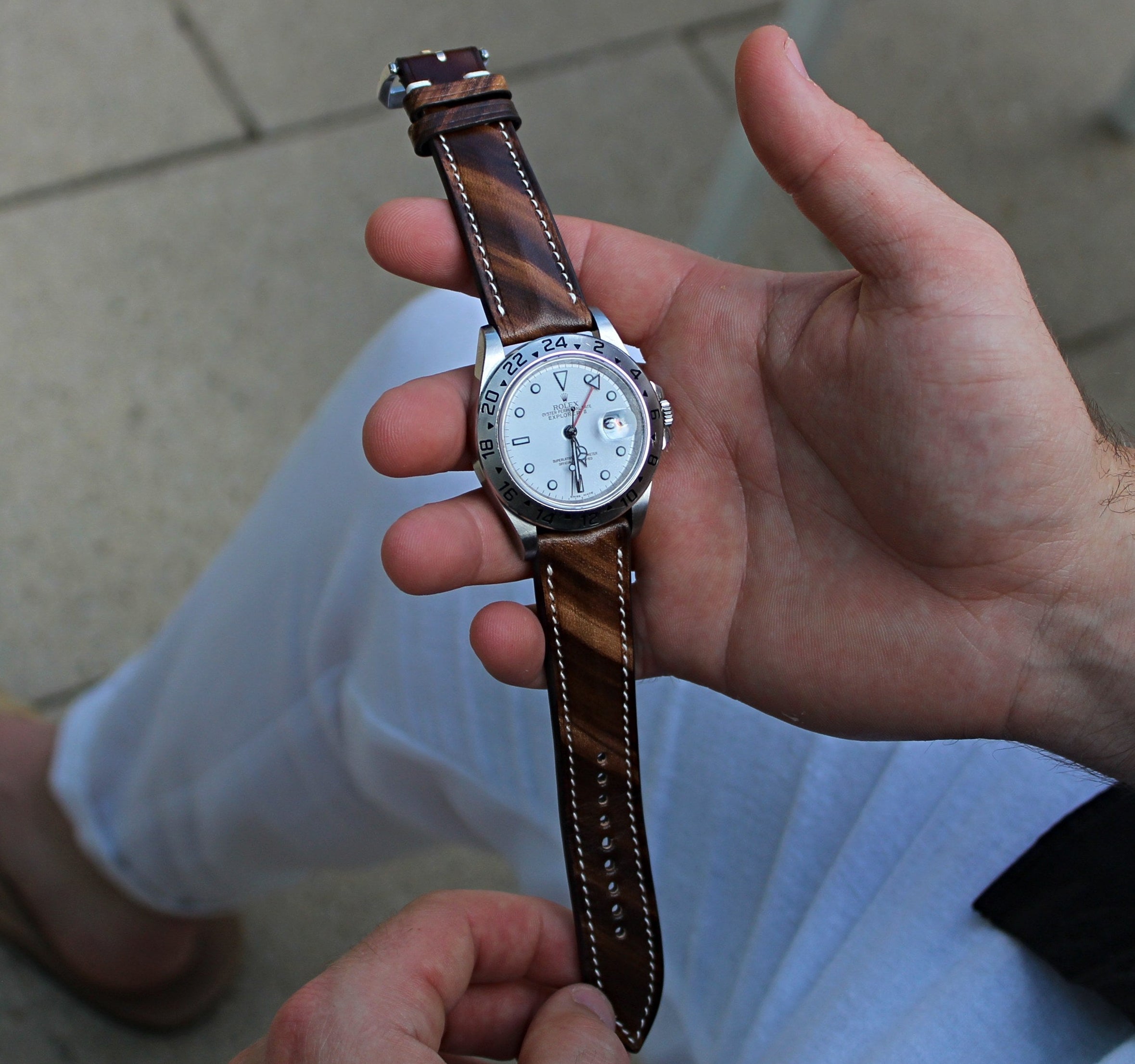 Brown Brushed Leather Watch Strap | WIS Watch Straps