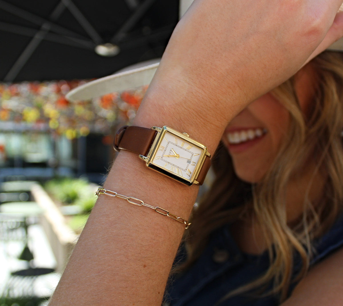 Brown Leather WIS Watch Strap For Women&