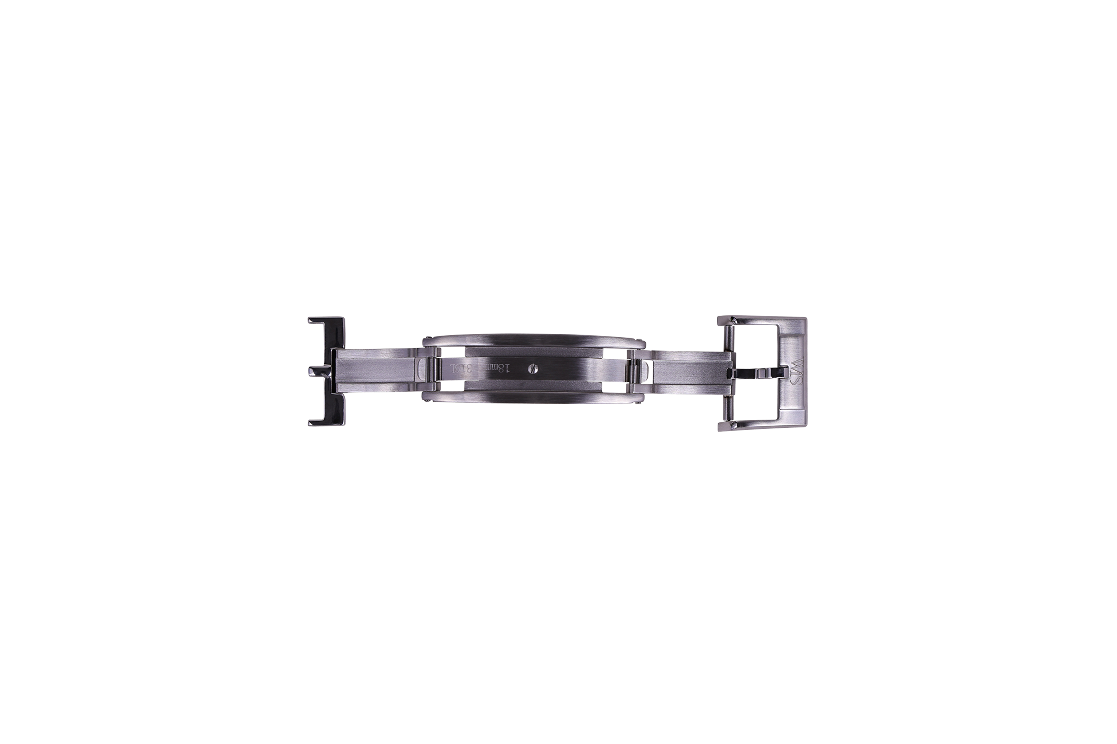 Silver Deployant Butterfly Spring Loaded Clasp | WIS Watch Straps