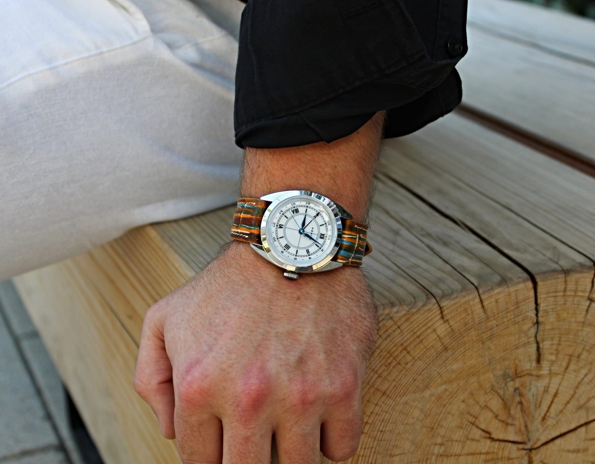 Painted Alligator Leather Watch Strap