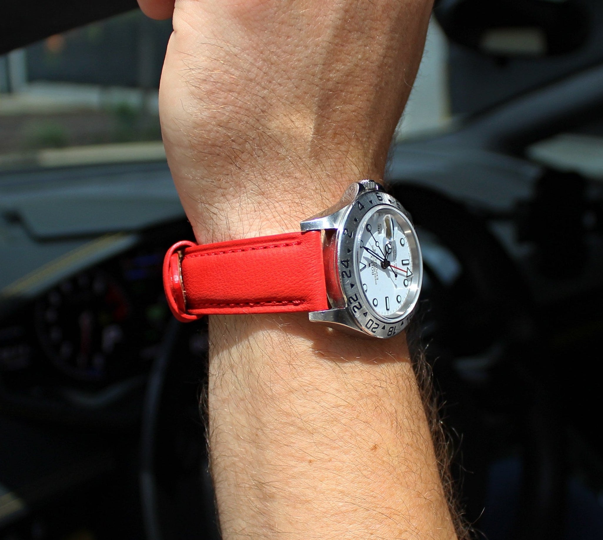 Red Calf Leather WIS Watch Strap