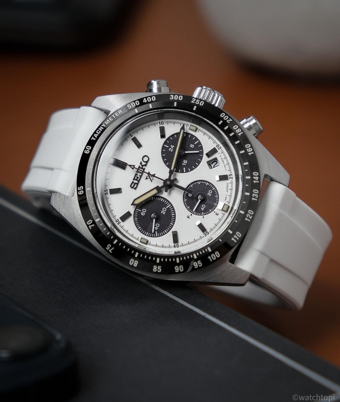 Polar White - Quick Release Rubber Watch Strap For Seiko Prospex