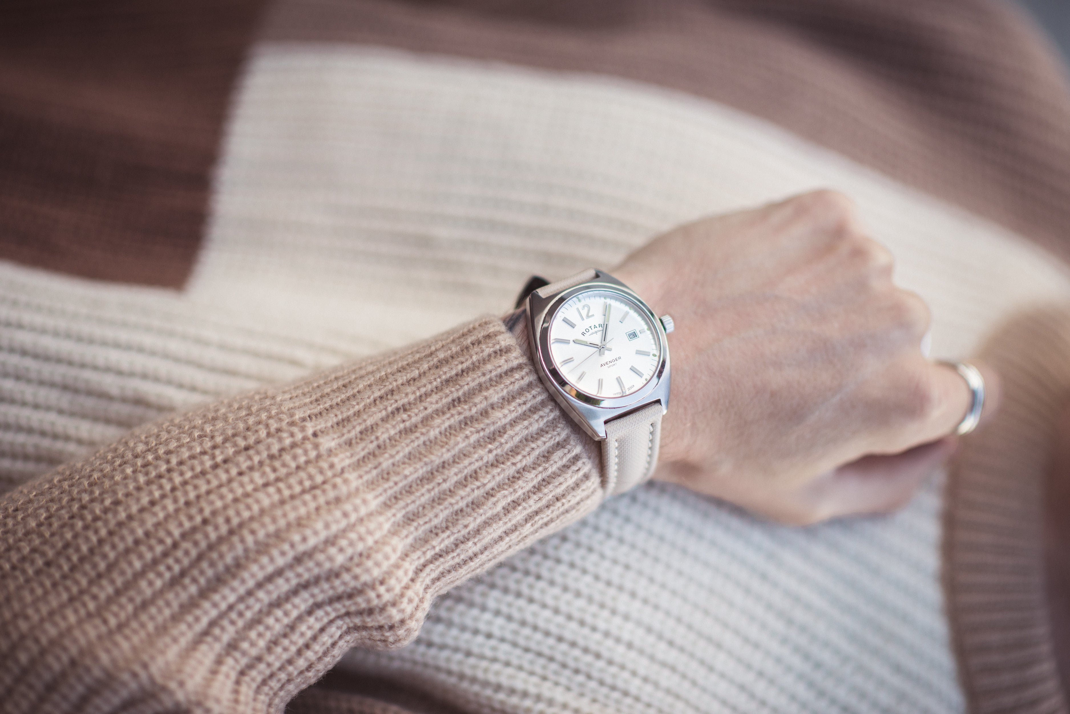 Beige Sailcloth Watch Band | WIS