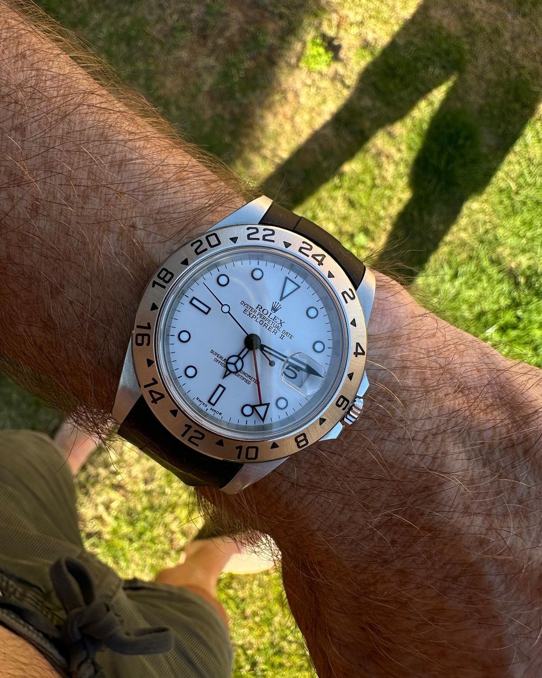 Tuxedo Black - Rubber Strap For Rolex Explorer