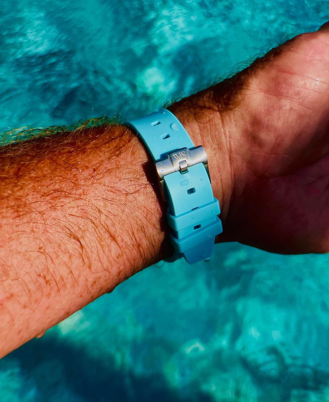 Glacier Blue - Rubber Watch Strap For Rolex Submariner