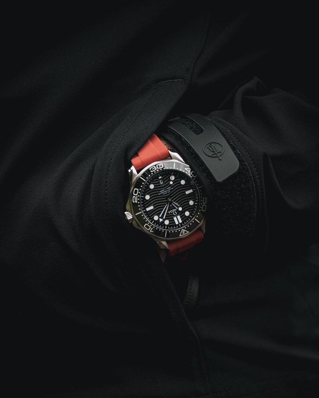 Scarlet Red - Quick Release Rubber Watch Strap For Omega Seamaster