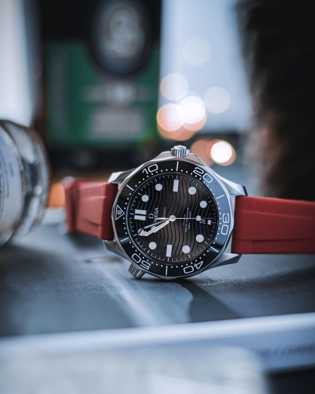 Scarlet Red - Quick Release Rubber Watch Strap For Omega Seamaster