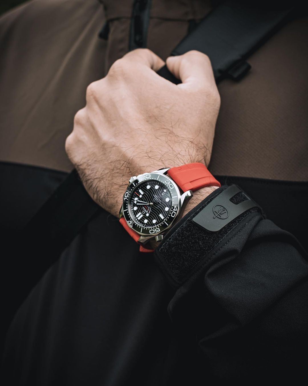 Scarlet Red - Quick Release Rubber Watch Strap For Omega Seamaster