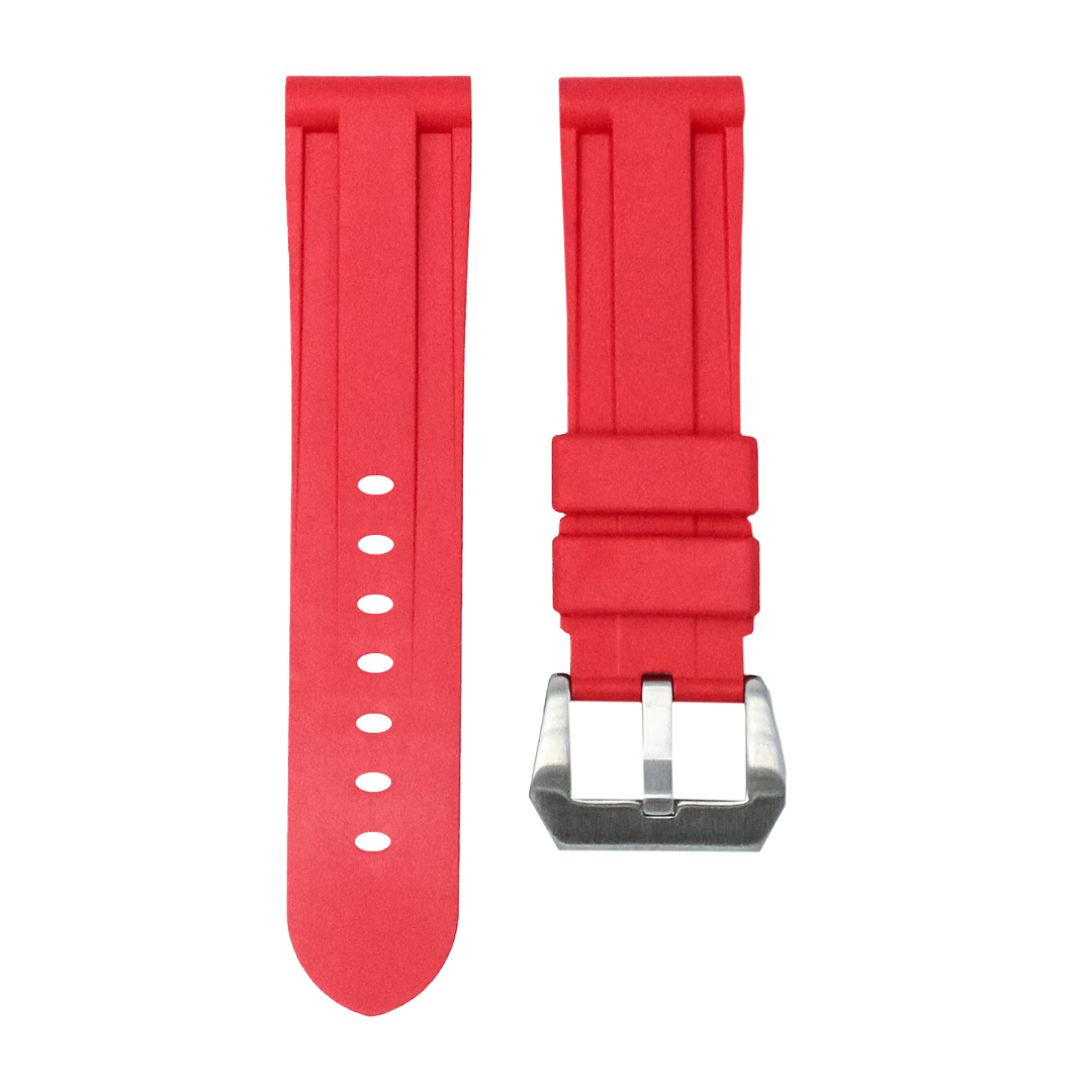 26mm Rubber Strap - Salmon Red