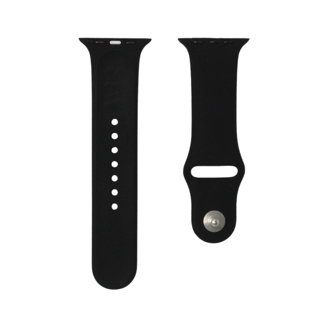 Black - Rubber Watch Strap For Apple Watch