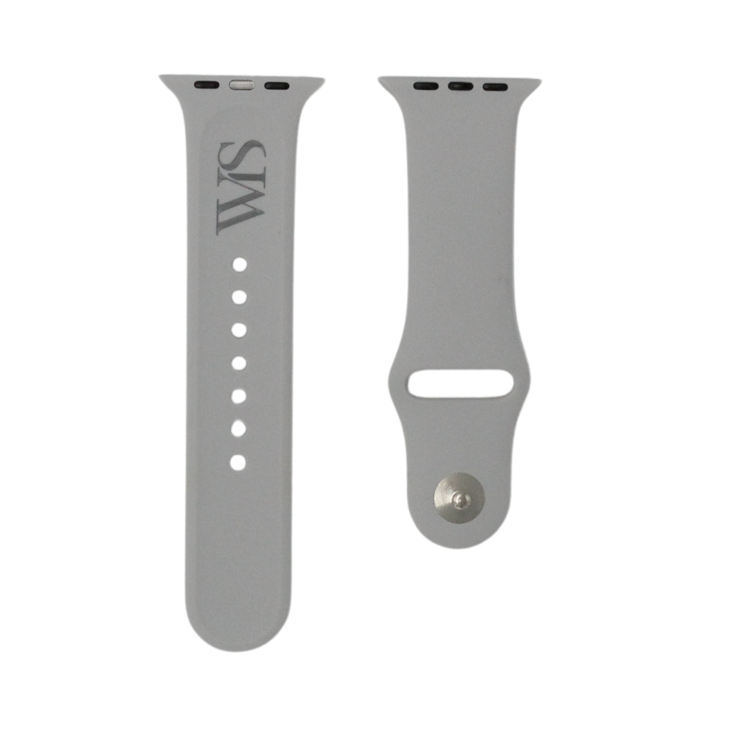 Stone Grey - Rubber Watch Strap For Apple Watch
