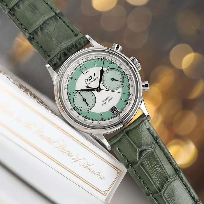An Italian leather WIS watch strap