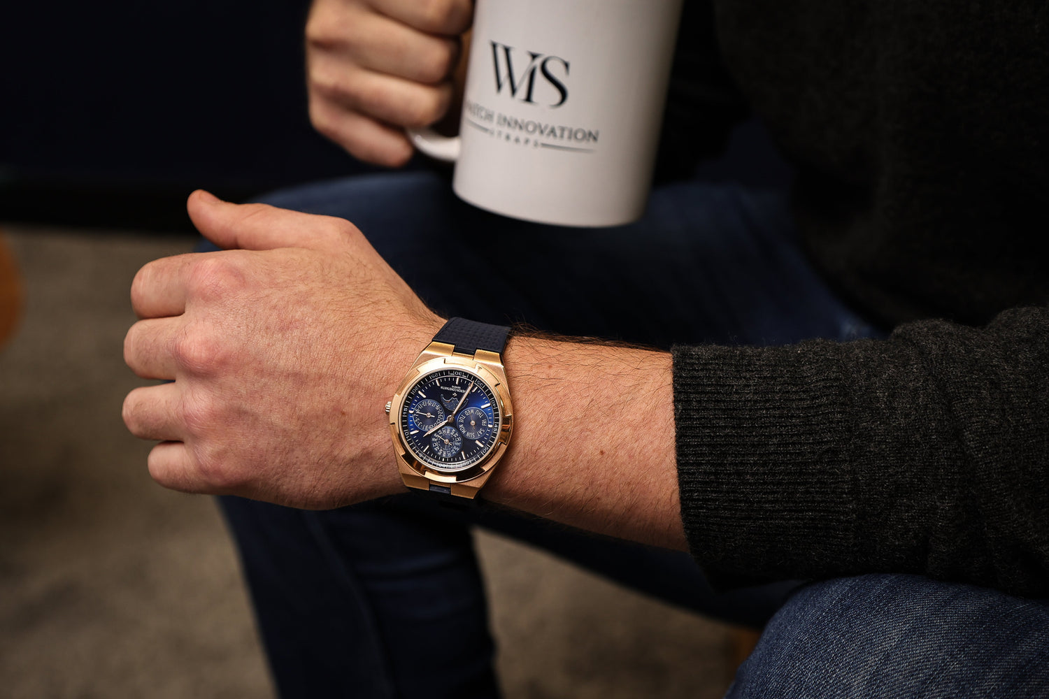 Vacheron Watch On Blue Rubber Strap