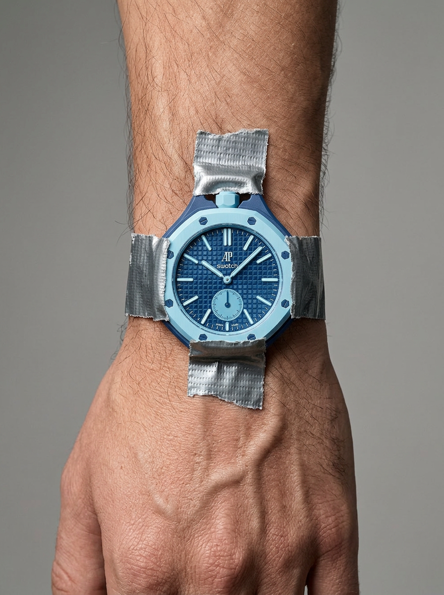 First AP x Swatch Royal Pop Watch Strap Wrist Watch