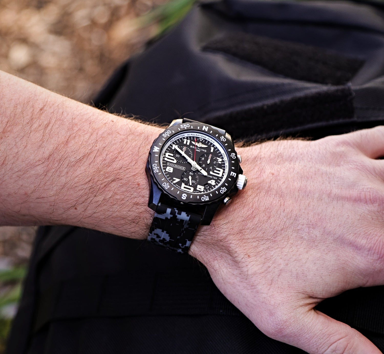 Grey Digital Camo Quick Release Rubber Watch Straps | WIS Straps