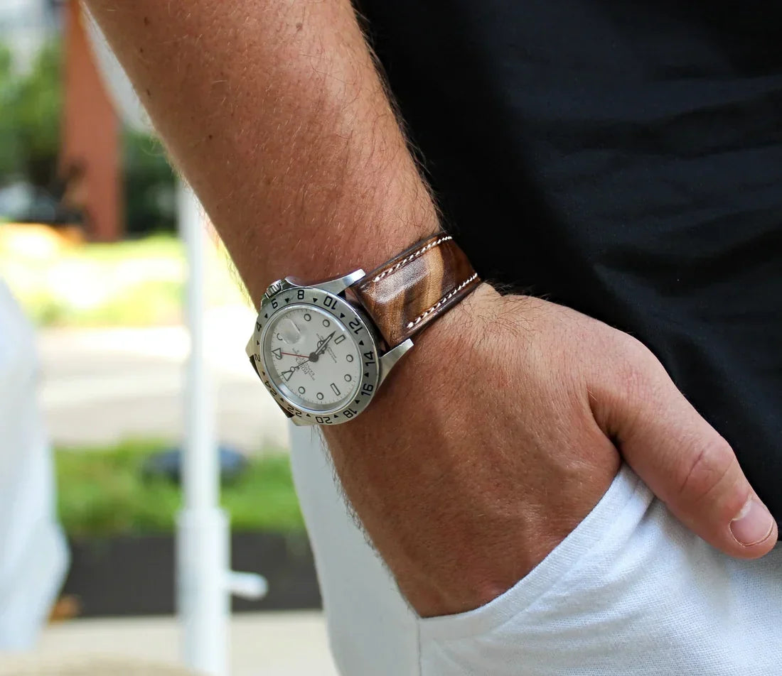 Walnut Brushed Calf Leather Strap