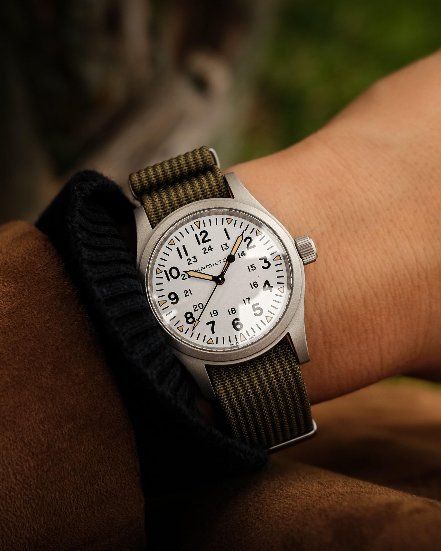 Field Watch on Green Nato WIS Watch Straps
