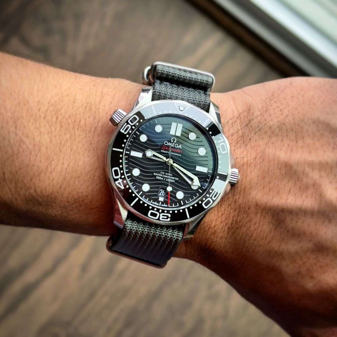 Omega Seamaster on Woven Nylon WIS Strap
