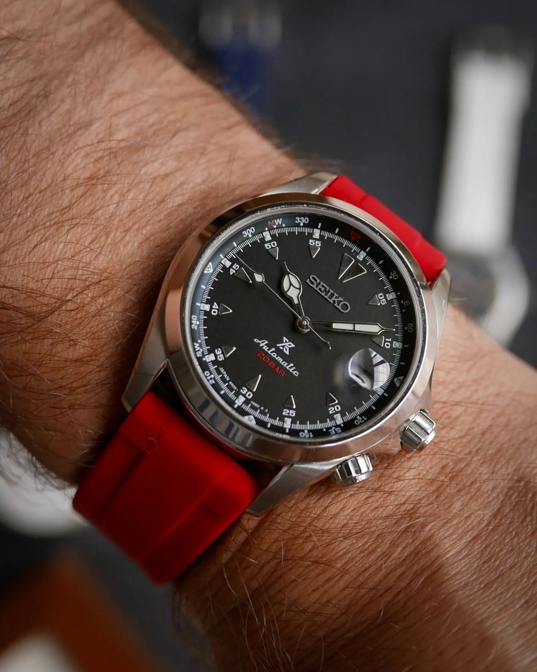 Seiko on WIS Straps Rubber Watch Band