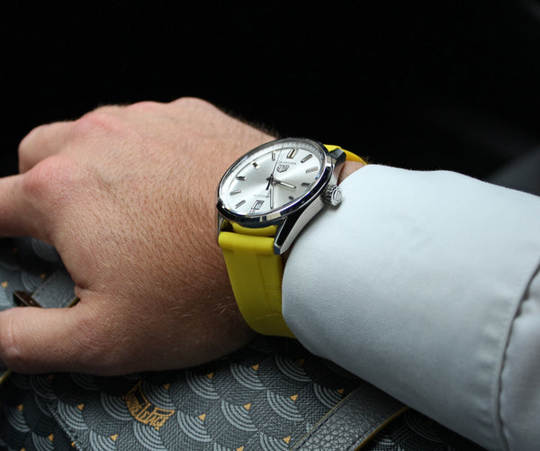 Introducing WIS Strap's Yellow Quick Release Watch Straps: A Vibrant Addition to Your Collection