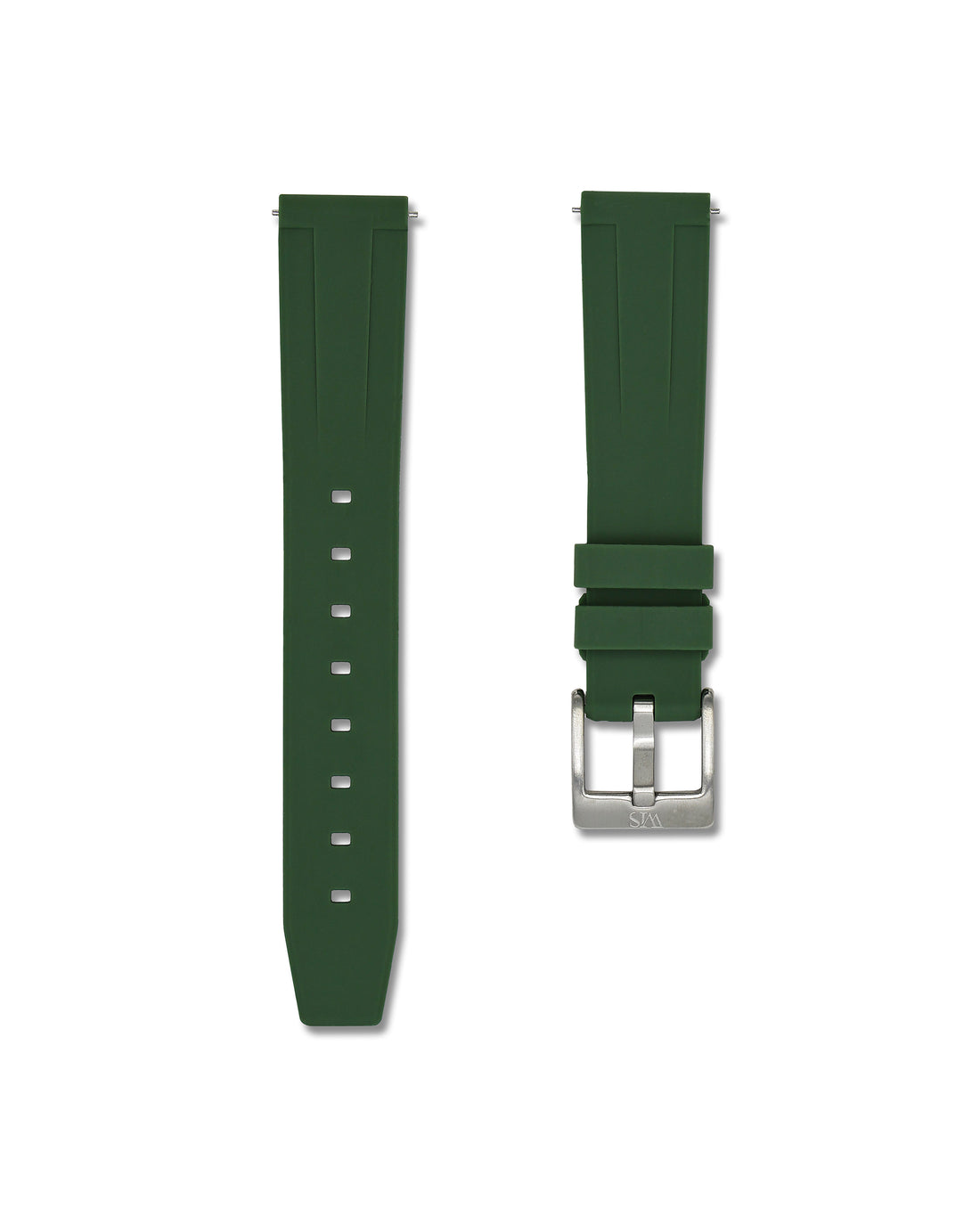 18mm Green Rubber Quick Release Watch Band | WIS Straps