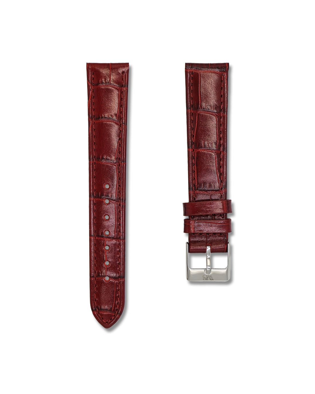 Red Alligator Leather Watch Strap 18mm | WIS Watch Straps