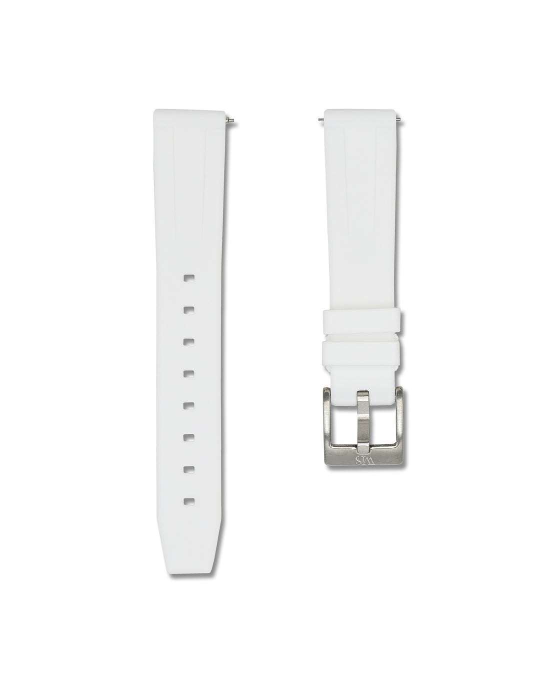 18mm White Rubber WIS Watch Strap