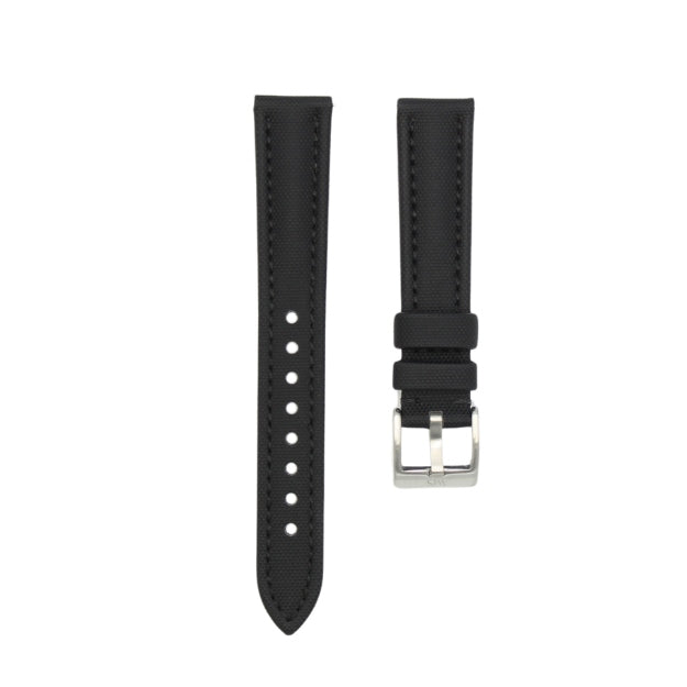 Tuxedo Black - Sailcloth Watch Strap for 18mm