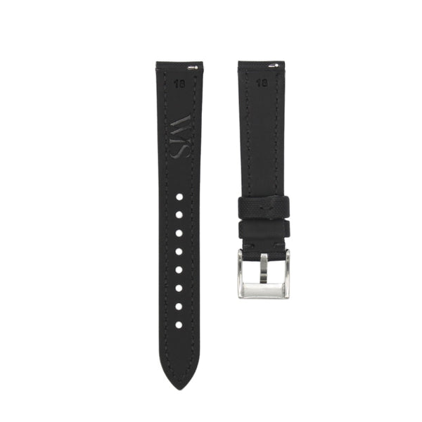 Tuxedo Black - Sailcloth Watch Strap for 18mm