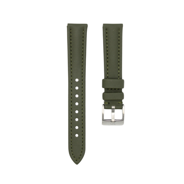 Army Green - Sailcloth Watch Strap for 18mm