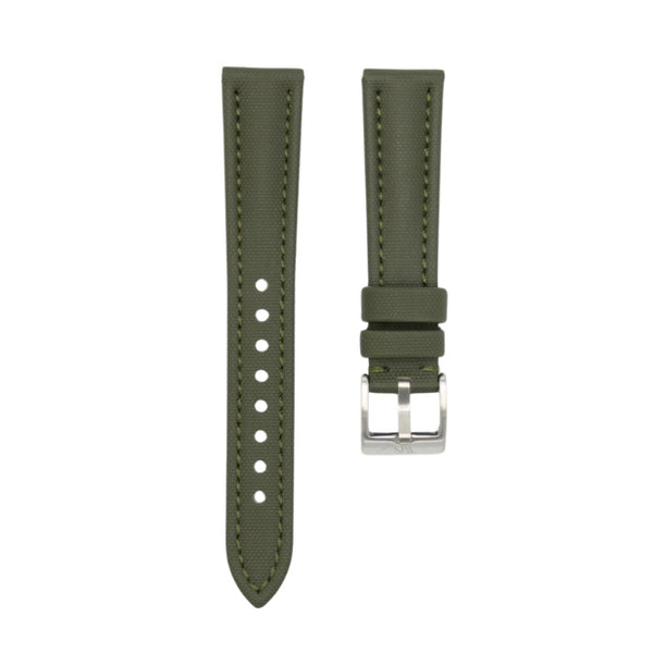 Army Green - Sailcloth Watch Strap For Cartier Tank Louis