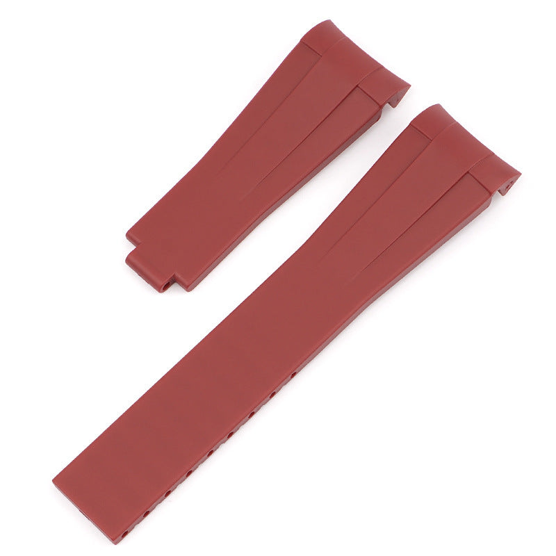 Crimson Red - Cut To Size Rubber Oysterflex Strap For Rolex Daytona