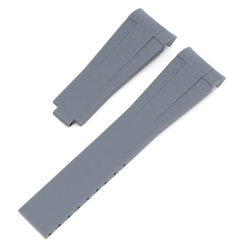 20mm Cut To Size Rubber Oysterflex Strap - Charcoal Grey