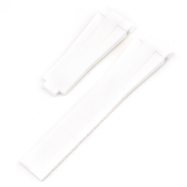 20mm Cut To Size Rubber Oysterflex Strap - Polar White