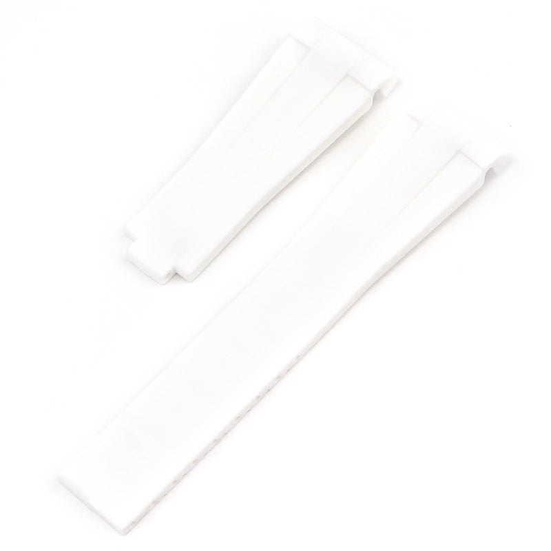 Polar White - Cut To Size Rubber Oysterflex Strap For Rolex Daytona