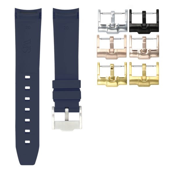 MARINE BLUE - RUBBER WATCH STRAP FOR MONTA NOBLE