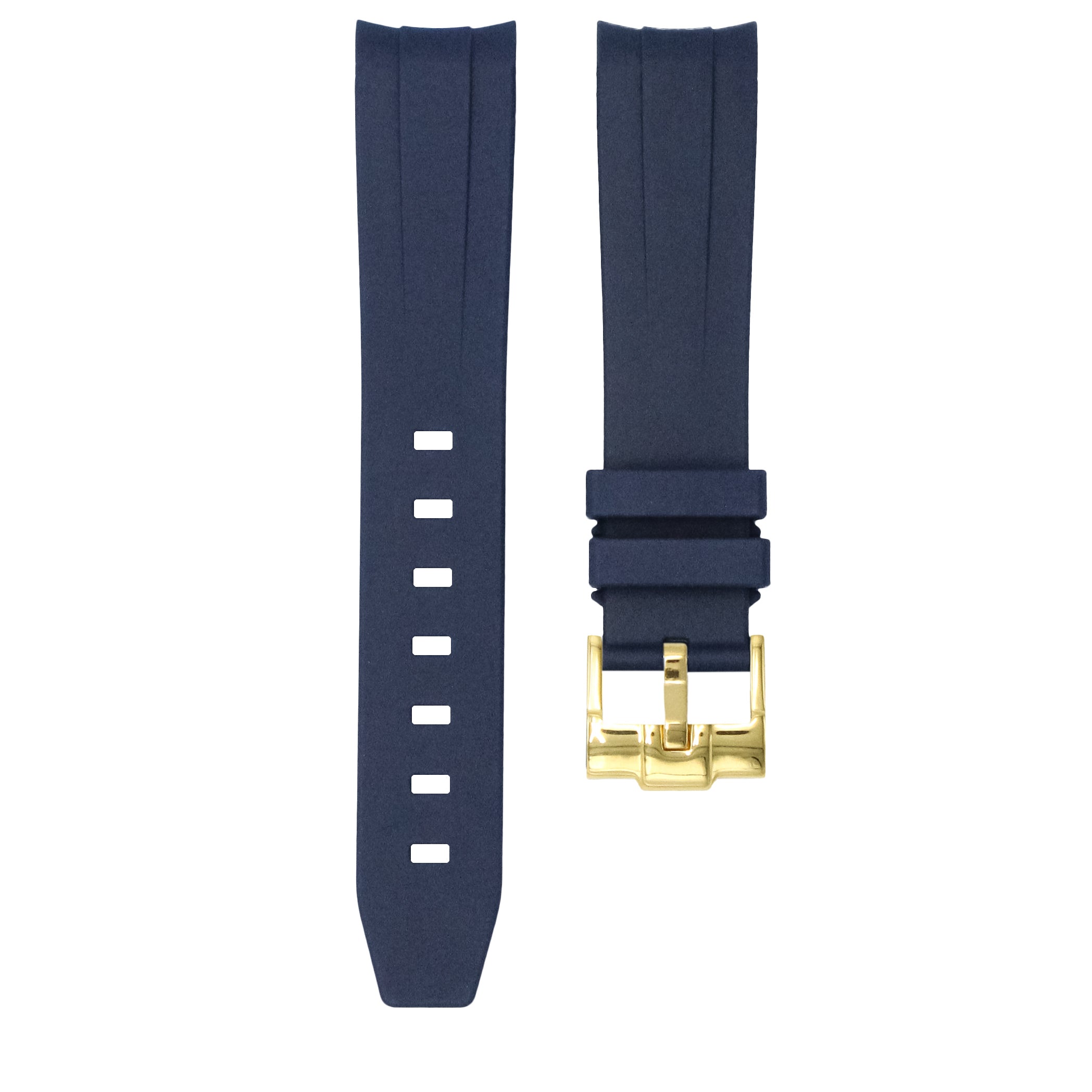 Marine Blue - Rubber Watch Strap For Rolex Datejust 36mm