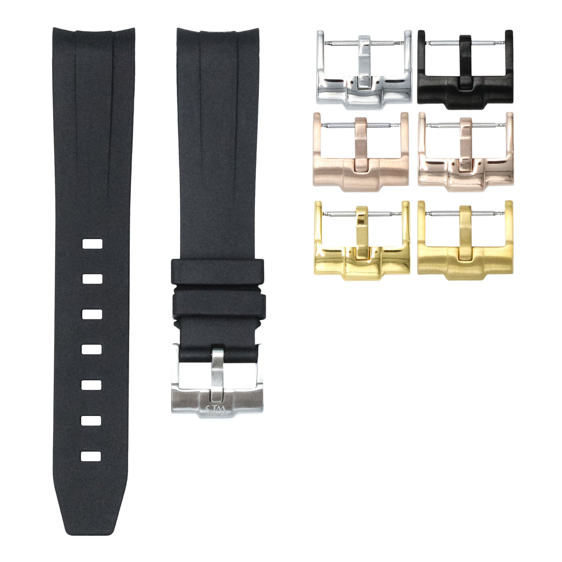 Tuxedo Black - Rubber Watch Strap For Omega Speedmaster