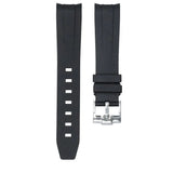 Tuxedo Black - Rubber Watch Strap For Longines Legend Diver