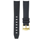 Tuxedo Black - Rubber Watch Strap For Longines Legend Diver