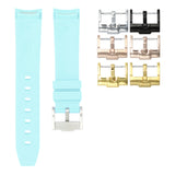 GLACIER BLUE - RUBBER WATCH STRAP FOR OMEGA X SWATCH MOONSWATCH