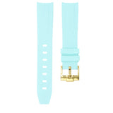 Glacier Blue - Rubber Watch Strap For Longines Legend Diver