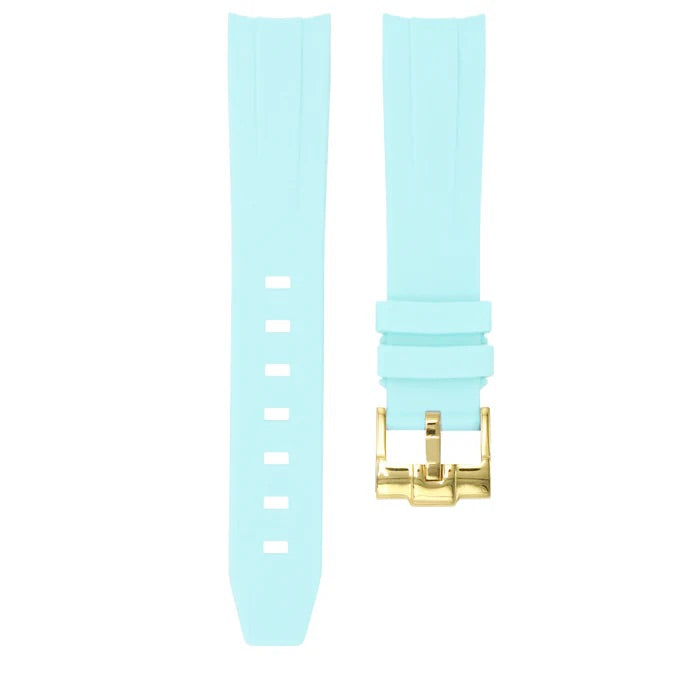 Glacier Blue - Rubber Watch Strap For Longines Legend Diver